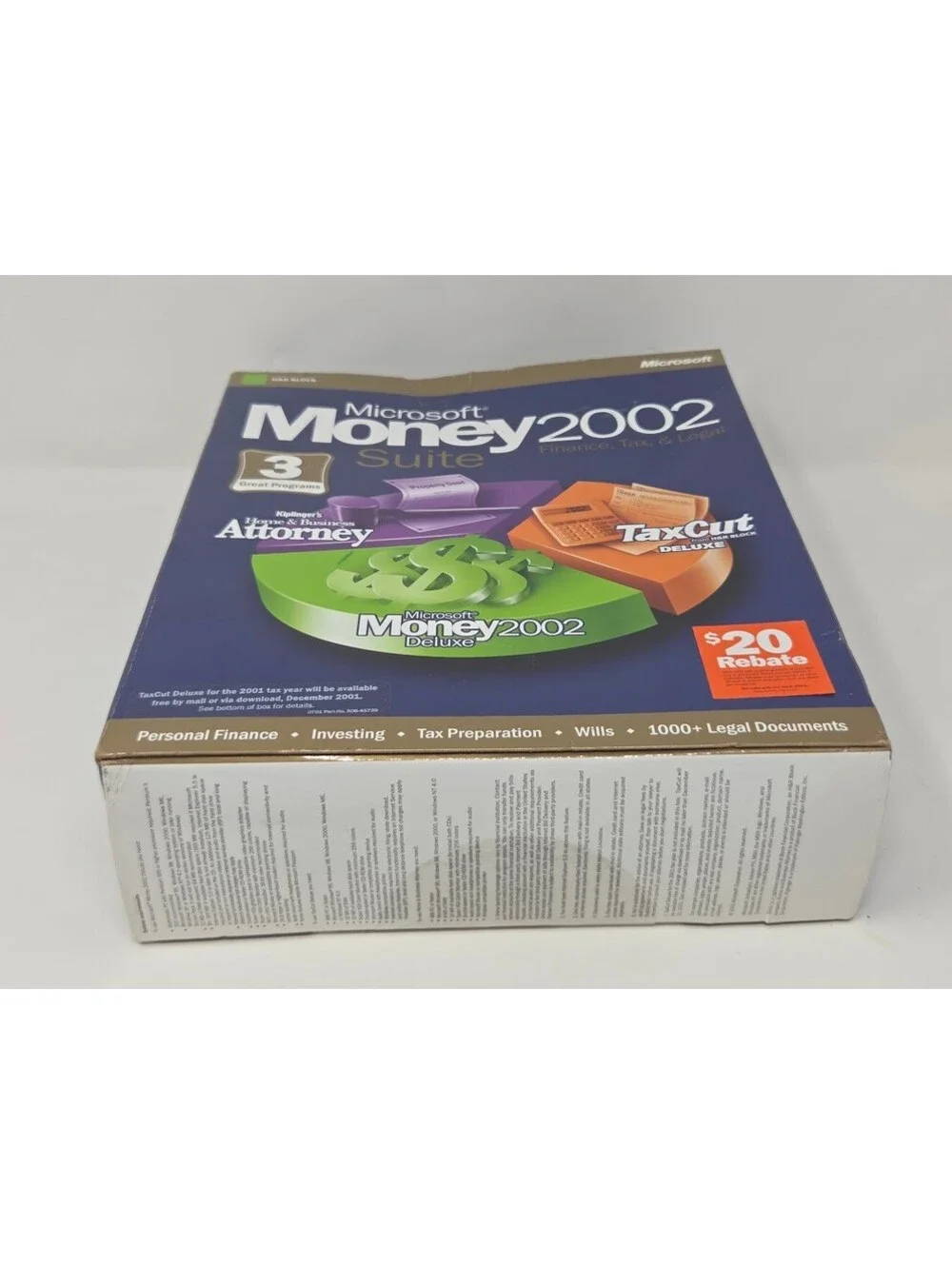 Microsoft Money 2002 Suite Deluxe Finance Tax Software Sealed New Old Stock